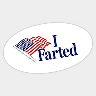 I Farted - I Voted Sticker Parody Sticker